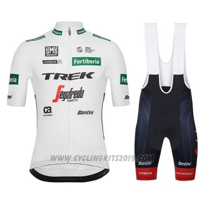 2018 Cycling Jersey Trek Segafredo White Green Short Sleeve and Bib Short