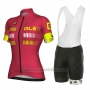 2018 Cycling Jersey Women ALE Red Short Sleeve and Bib Short