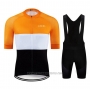 2020 Cycling Jersey Le Col Black White Yellow Short Sleeve and Bib Short