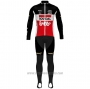 2020 Cycling Jersey Lotto Soudal Black White Red Long Sleeve and Bib Tight(1)