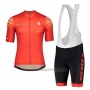 2020 Cycling Jersey Scott Red Short Sleeve and Bib Short