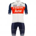 2020 Cycling Jersey Trek Segafredo White Deep Blue Short Sleeve and Bib Short