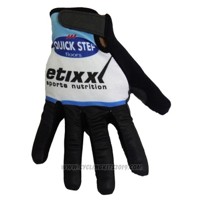 2020 Etixx Quick Step Full Finger Gloves Black White