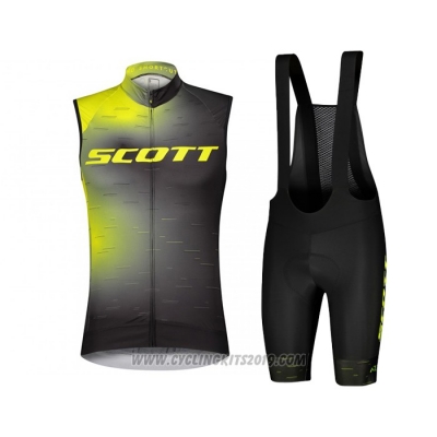 2021 Wind Vest Scott Black Yellow Short Sleeve and Bib Short