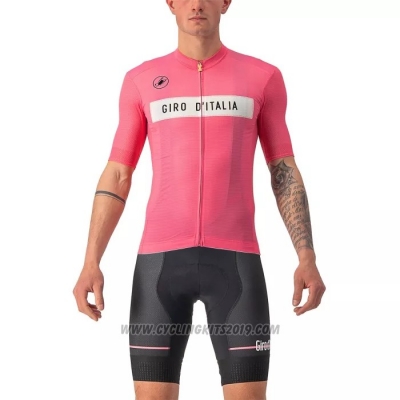 2022 Cycling Jersey Giro D'italy Light Pink Short Sleeve and Bib Short